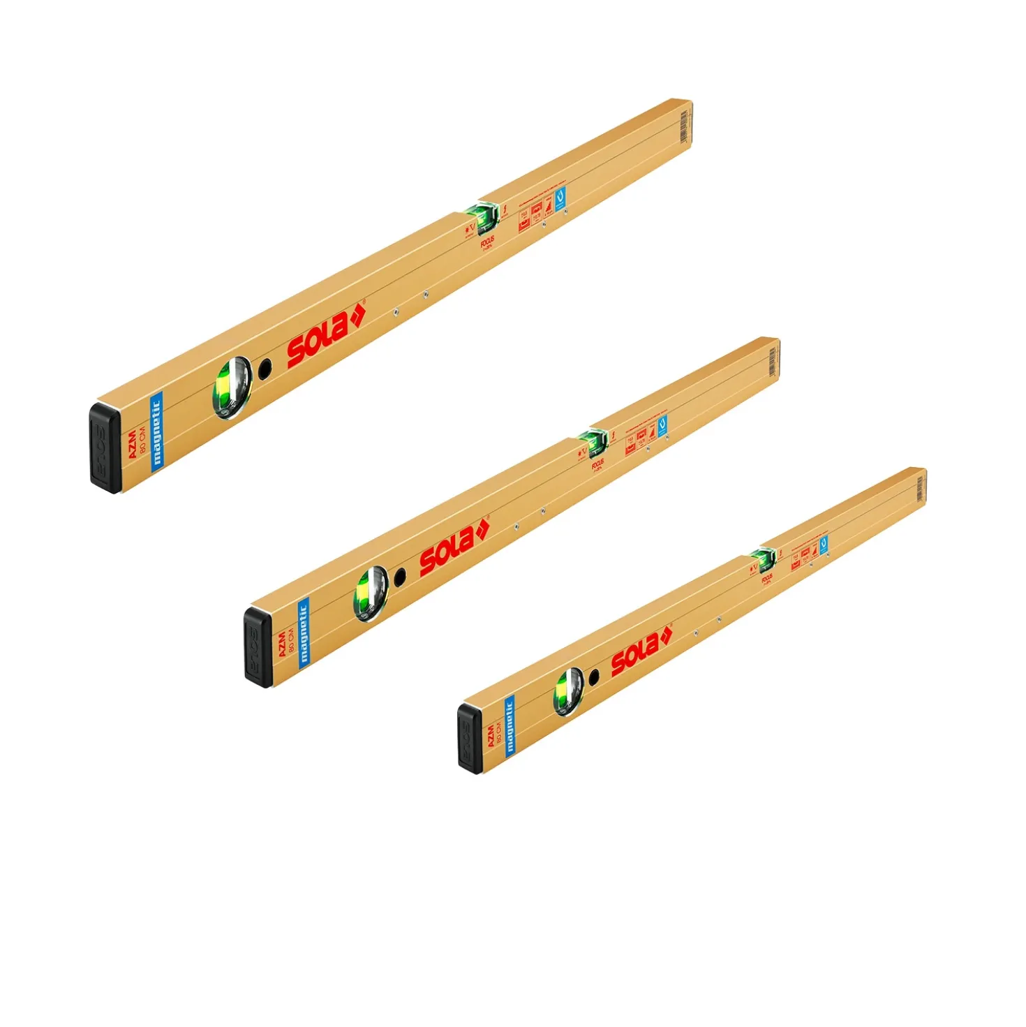 Sola AZM Waterpas triple combo set - magnetisch - 300 / 600 / 1500mm