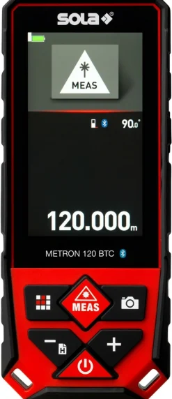 Sola METRON 120 BTC Afstandsmeter in tas - Bluetooth - 120m - IP65