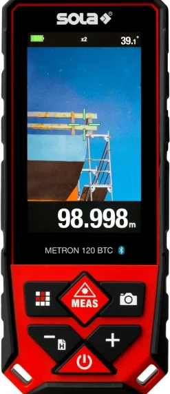 Sola METRON 120 BTC Afstandsmeter in tas - Bluetooth - 120m - IP65