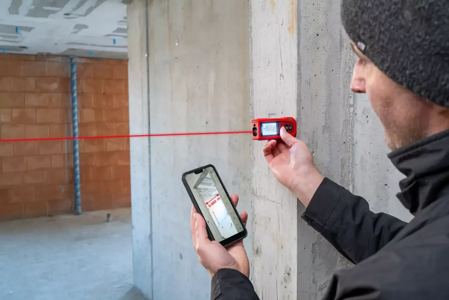 Sola METRON 30 BT Laser afstandsmeter in tas - Bluetooth - 30m