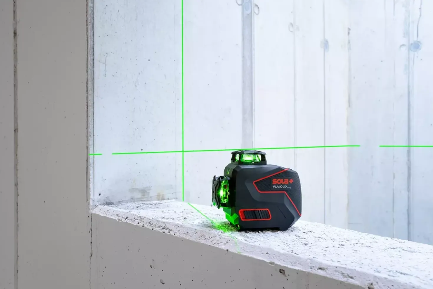 Sola PLANO 3D Green 360° Kruislijnlaser in koffer - Groen