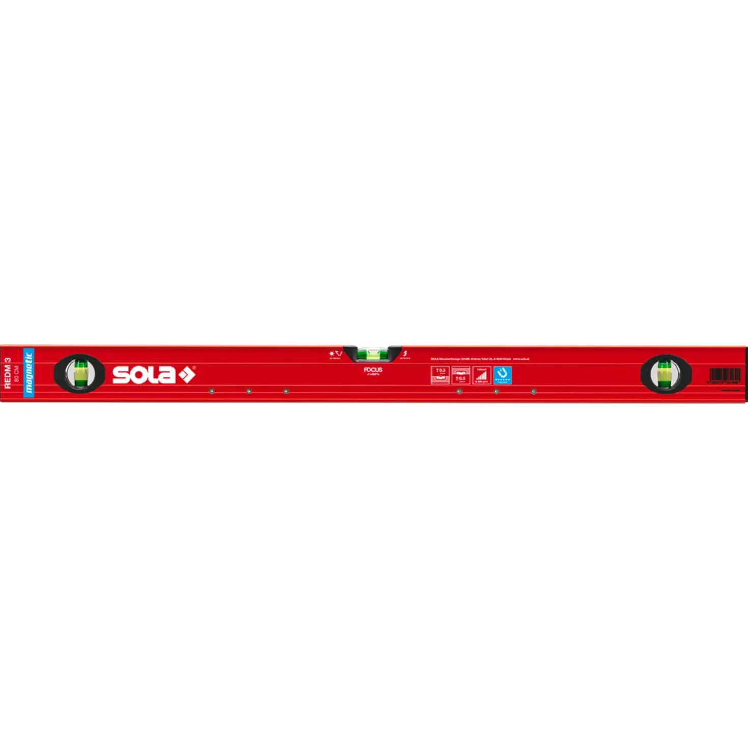Sola REDM 3 80 Aluminium waterpas - magnetisch - 800mm