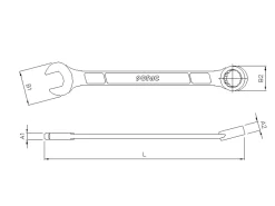 Sonic 601401 Ringsteeksleutel set in etui - 14 delig