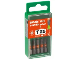 SPAX 5000009192259 Bit T-STAR plus T25 - blister met 5 stuks