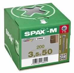 SPAX-M Schroef - TX15 - Verzonken kop - Deeldraad - WIROX - 200st