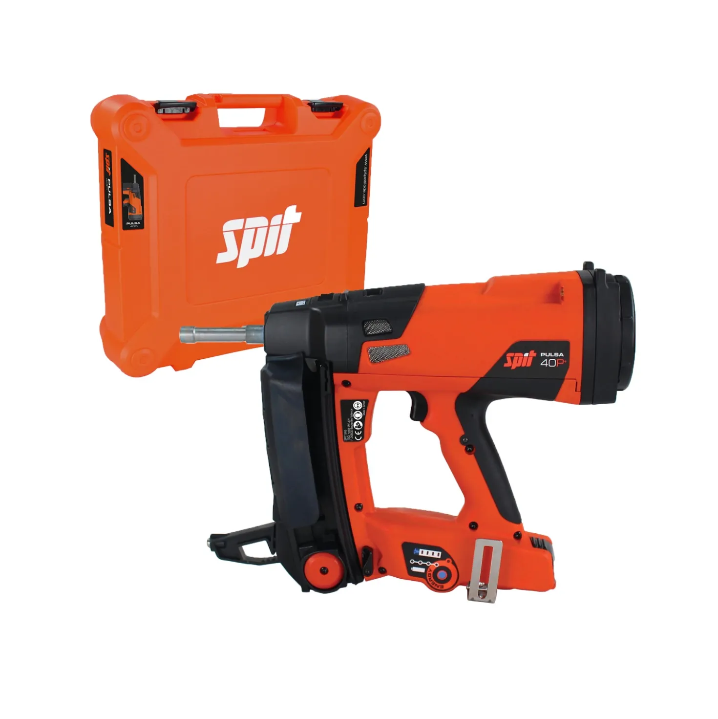 Spit 019652 Pulsa 40P+ Gas nagelapparaat voor afbouw & aannemerij set in koffer - 15-40mm - 100J slagkracht