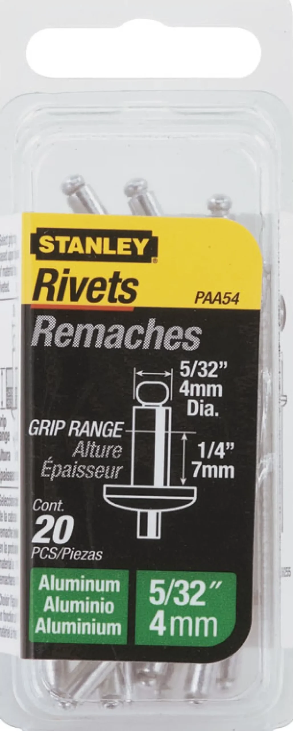 Stanley 1-PAA58T Popnagels - 4 x 12mm (15st)