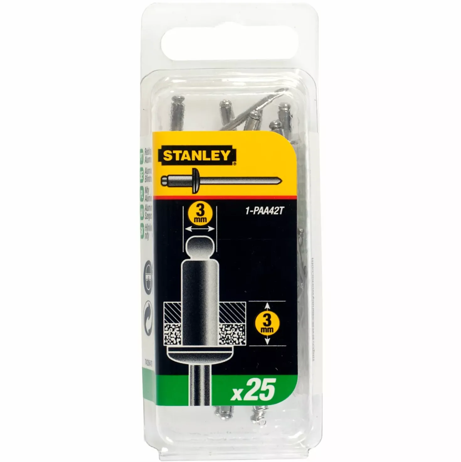 Stanley 1-PAA42T Popnagels - 3 x 3mm (25st)