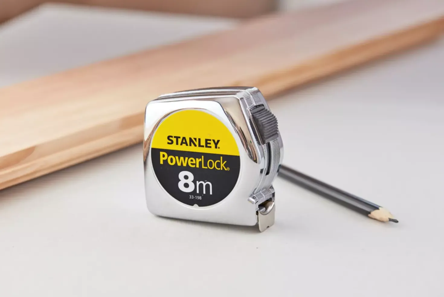 Stanley 0-33-198 PowerLock Classic ABS Rolmaat - 8m x 25mm