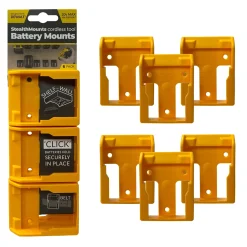 StealthMounts BM-DW20-YLW-6 Accuhouder voor DeWALT XR & Flexvolt - Geel - 6-pack