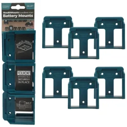 StealthMounts BM-MK18-BLU-6 Accuhouder voor Makita 18V LXT - Blauw - 6-pack