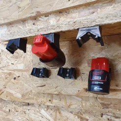 StealthMounts BM-MW12-BLK-6 Accuhouder voor Milwaukee M12 - Zwart - 6-pack