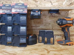 StealthMounts BM-RG18-BLK-6 Accuhouders voor Ridgid/AEG 18V - Zwart - 6 stuks