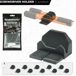 StealthMounts DHSP-SD-10 Drawer Hive Schroevendraaierhouder voor ladekast - zwart - 10 stuks