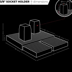 StealthMounts DHSP-1/2-SK-10 Drawer Hive Dophouder 1/2" voor ladekast - zwart - 10 stuks