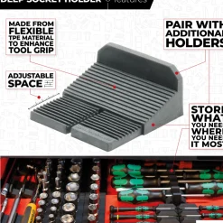 StealthMounts DHSP-SW-SK-10 Drawer Hive Deep Krachtdophouder universeel voor ladekast - zwart - 10 stuks