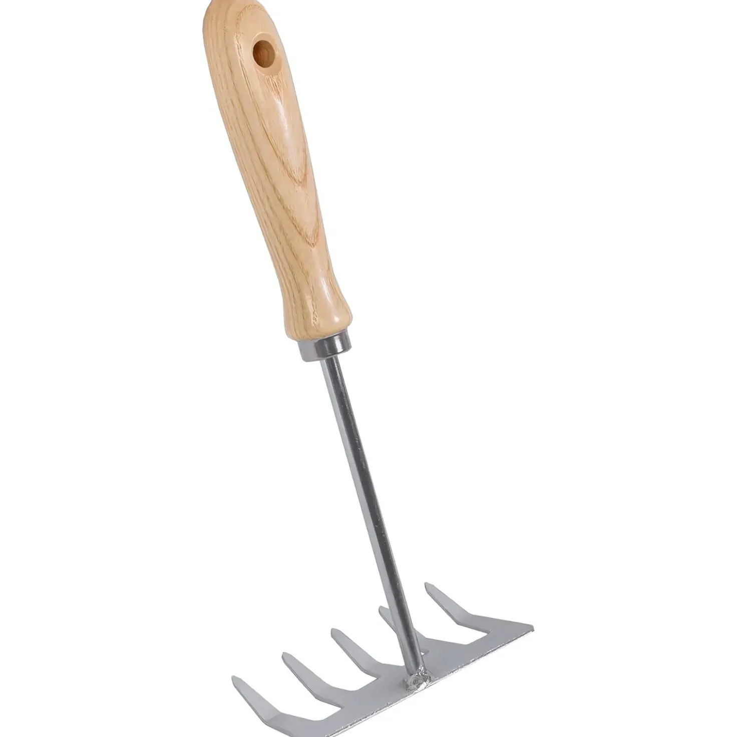 Talen Tools G74 Handharkje - 5 tanden - Verzinkt staal - Essenhouten handvat