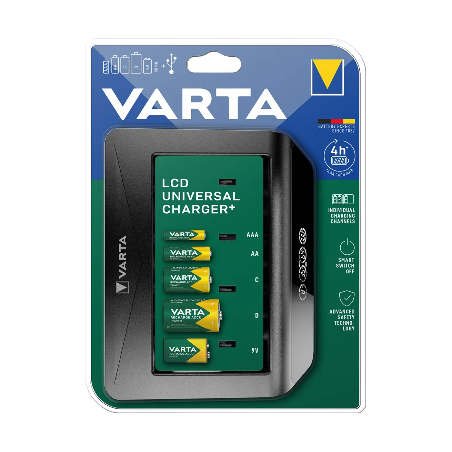 Varta LCD Smart charger+ oplader in 1.5 uur - 1st