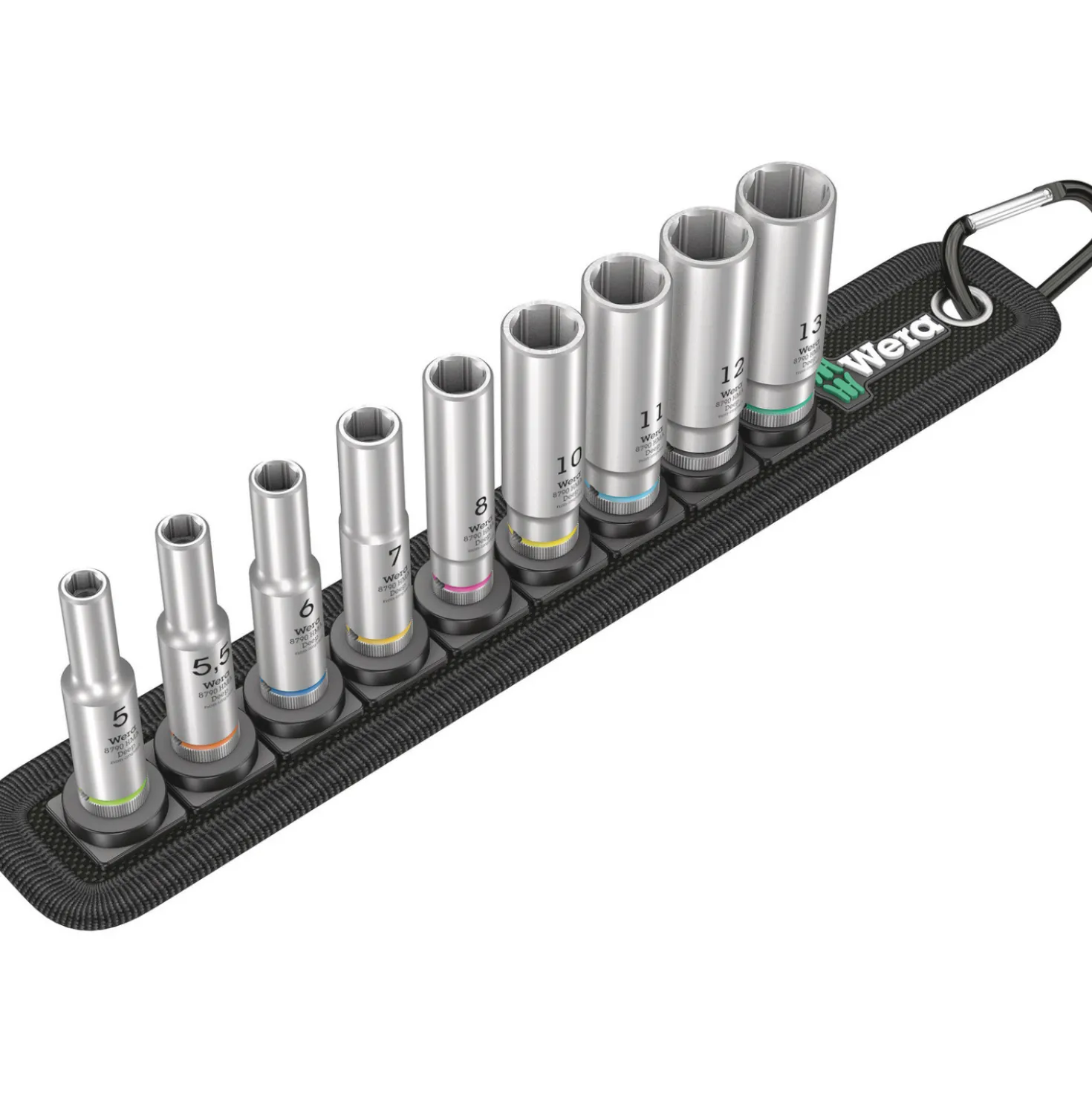 Wera 5004525001 Belt A Deep 1 9-delige Doppenset incl. houder - 1/4"