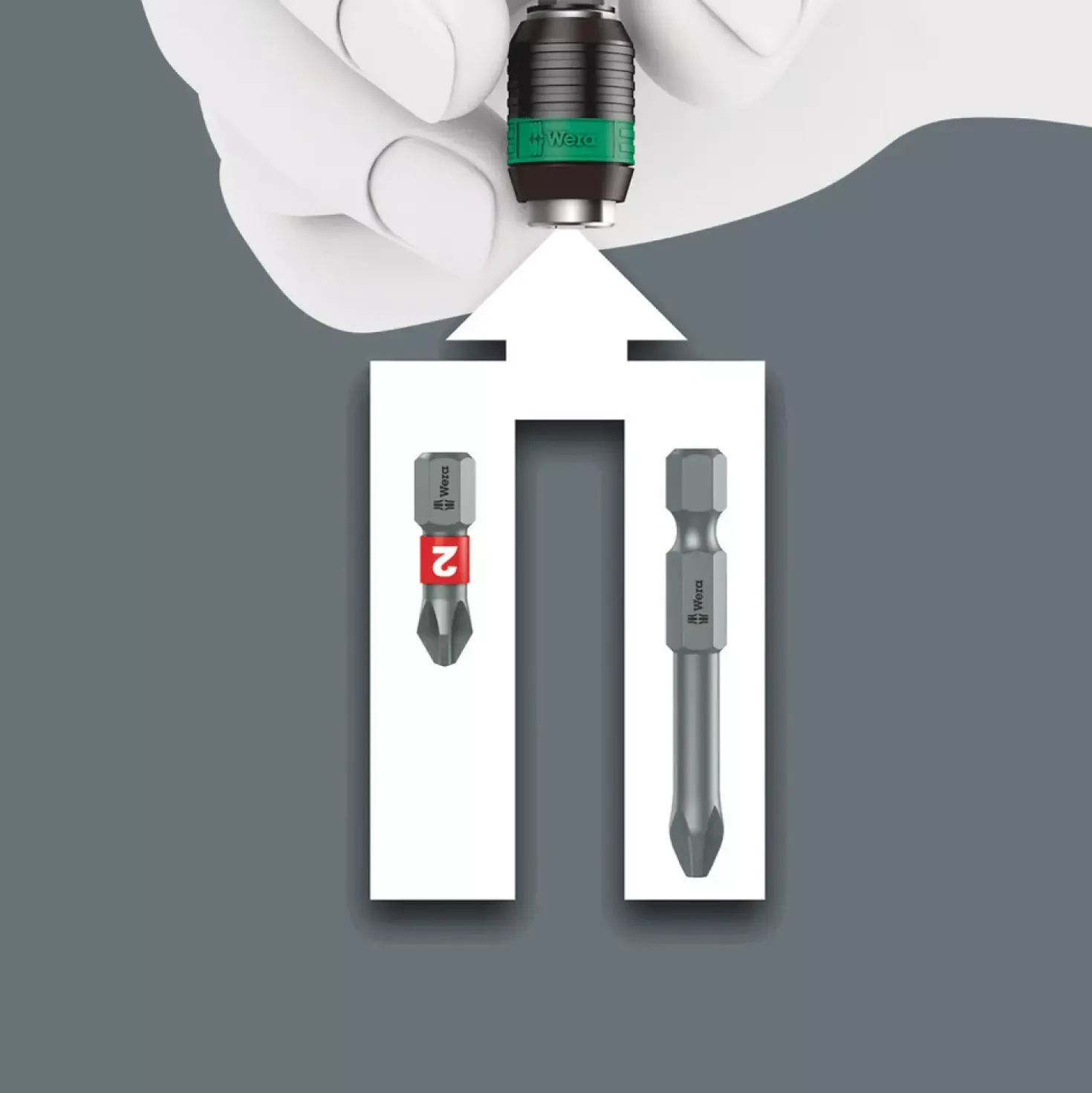 Wera 5057420001 12-delige Bit-Check BiTorsion Bitset in cassette
