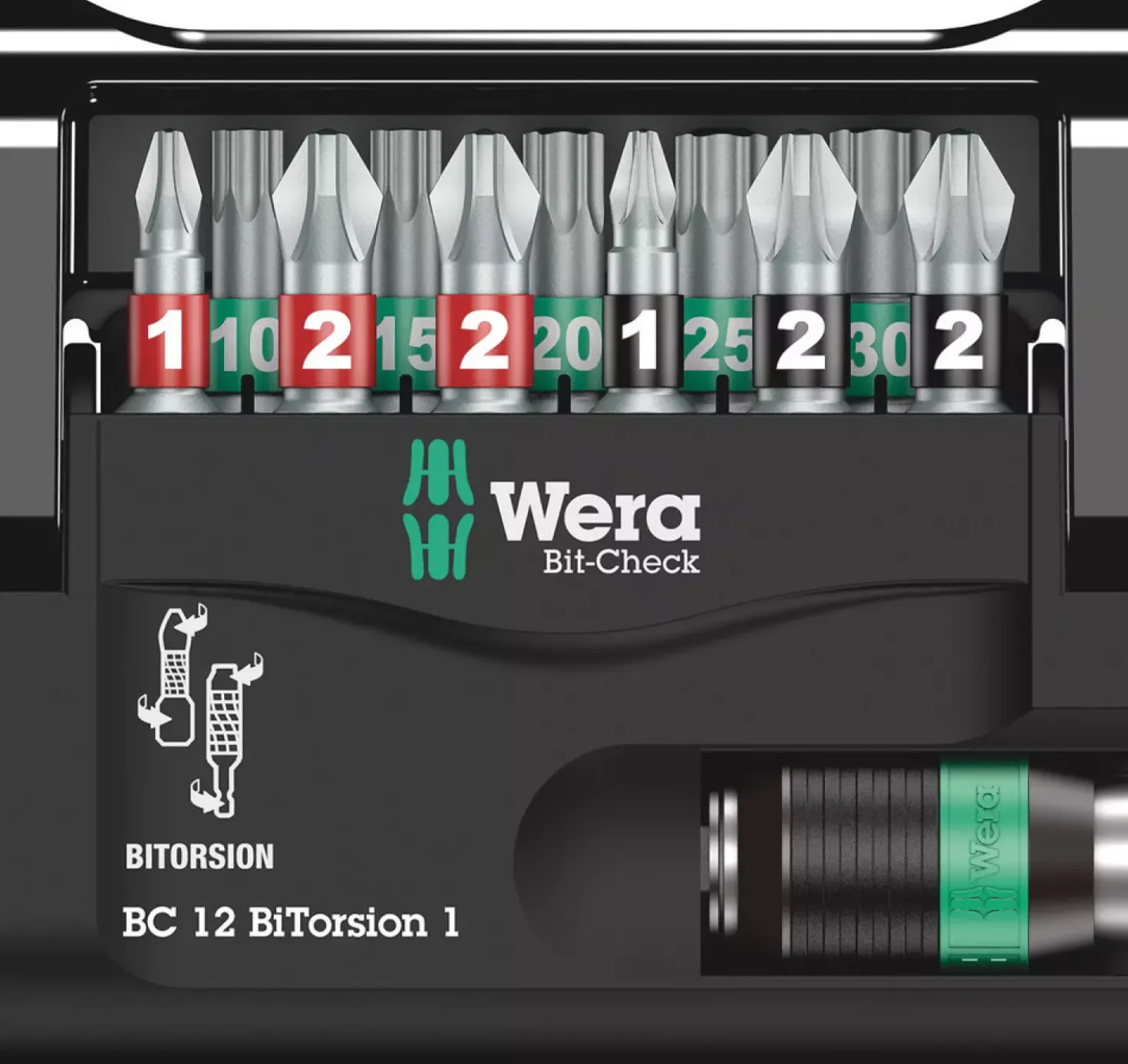 Wera 5057420001 12-delige Bit-Check BiTorsion Bitset in cassette