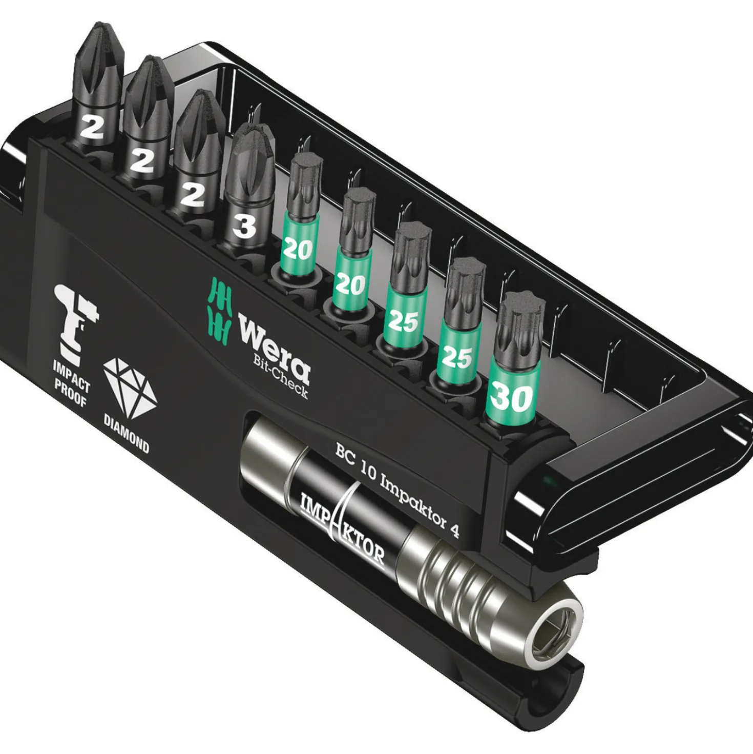 Wera 5057417001 10-delige Bit-Check Impaktor Bitset