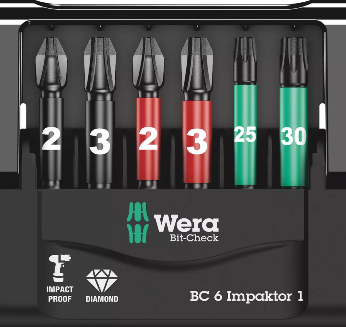 Wera 5057695001 6-delige Bit-Check Impaktor Bitset