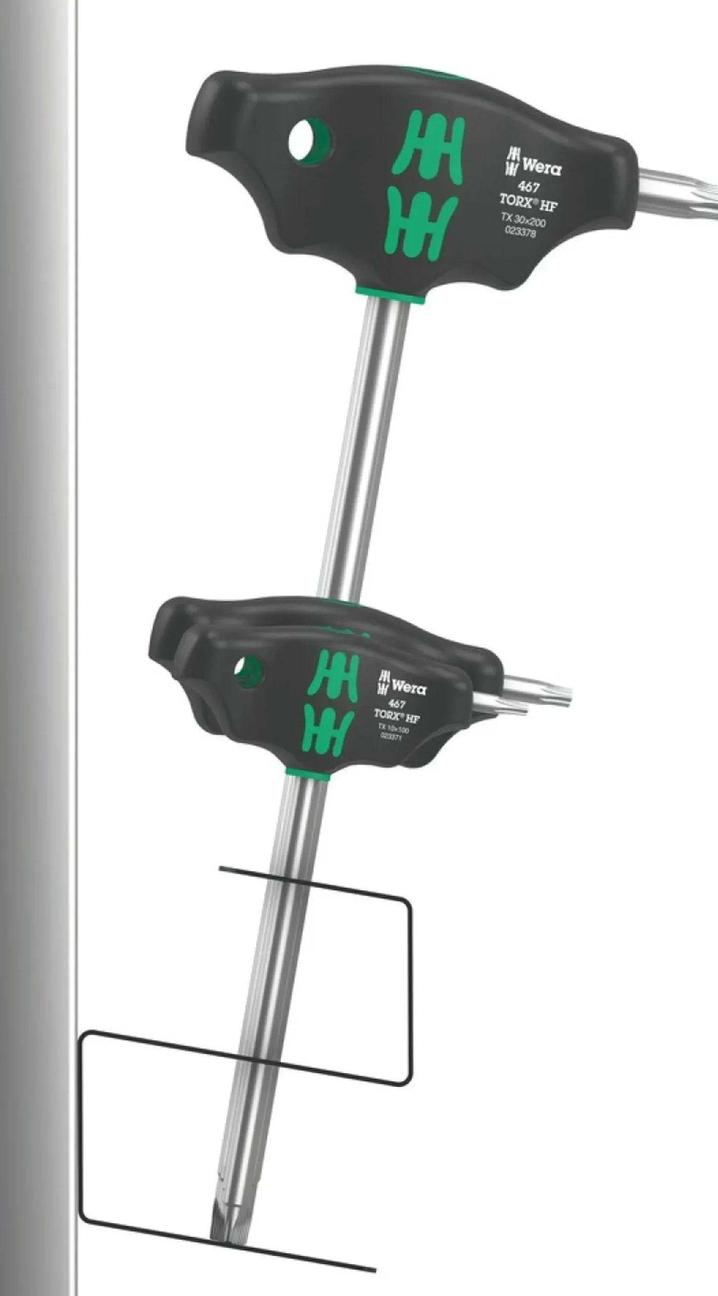 Wera 05023456001 7-delige 467/7 HF Set 2 Torx T-greep Schroevendraaierset in metalen rek - met vasthoudfunctie