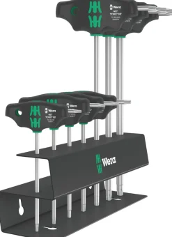 Wera 05023456001 7-delige 467/7 HF Set 2 Torx T-greep Schroevendraaierset in metalen rek - met vasthoudfunctie