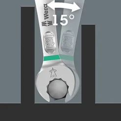 Wera 05020302001 15-delige 6003 Joker 15 set 1 Ringsteeksleutelset in etui - 5.5-19mm