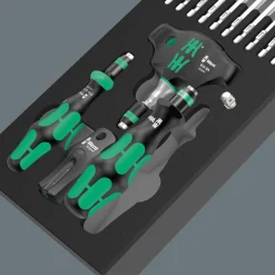 Wera 05150152001 24-delige 9752 Kraftform Kompakt Ratel-en doppenset in foam inlay - 1/4