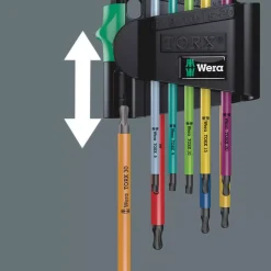 Wera 05024335001 9-delige Multicolour Inbussleutelset met kogelkop - Torx / Torx Tamper Resistant - T8-40