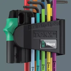 Wera 05024335001 9-delige Multicolour Inbussleutelset met kogelkop - Torx / Torx Tamper Resistant - T8-40