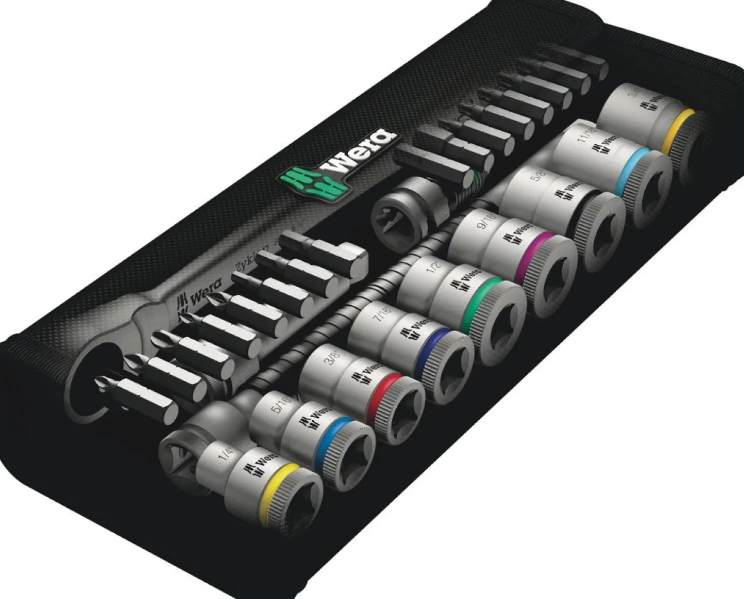 Wera 05004050001 29-delige 8100 SB 10 Zyklop Metal Ratel- en doppenset - 3/8"