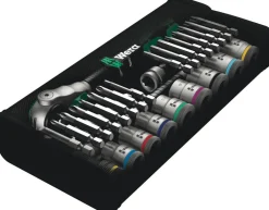 Wera 05004049001 29-delige 8100 SB 9 Zyklop Speed Ratel- en doppenset in etui - 3/8
