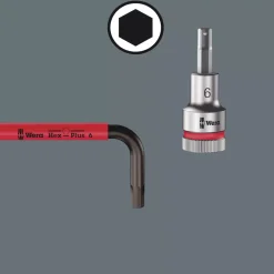 Wera 05022641001 9-delig 950/9 Hex-Plus multicolour Imperial 3 Blacklaser Inbussleutelset - 5/64-3/8