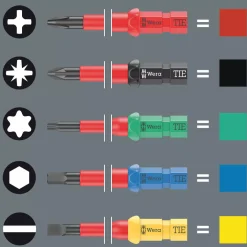 Wera 05006600001 7-delig Kraftform Kompakt VDE 7 Universal 1 Tool Finder Wisselklingenset in etui