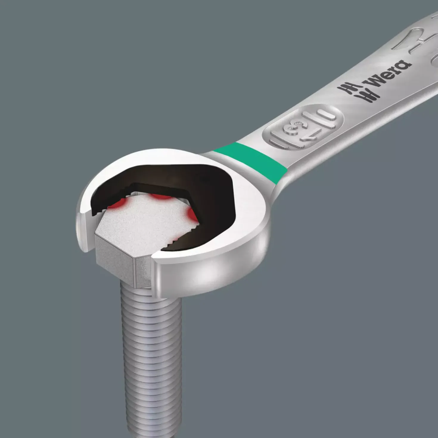 Wera 05020015001 6-delig 9631 Magneetstrip 6000 Joker 2 steek-ringratelsleutelset