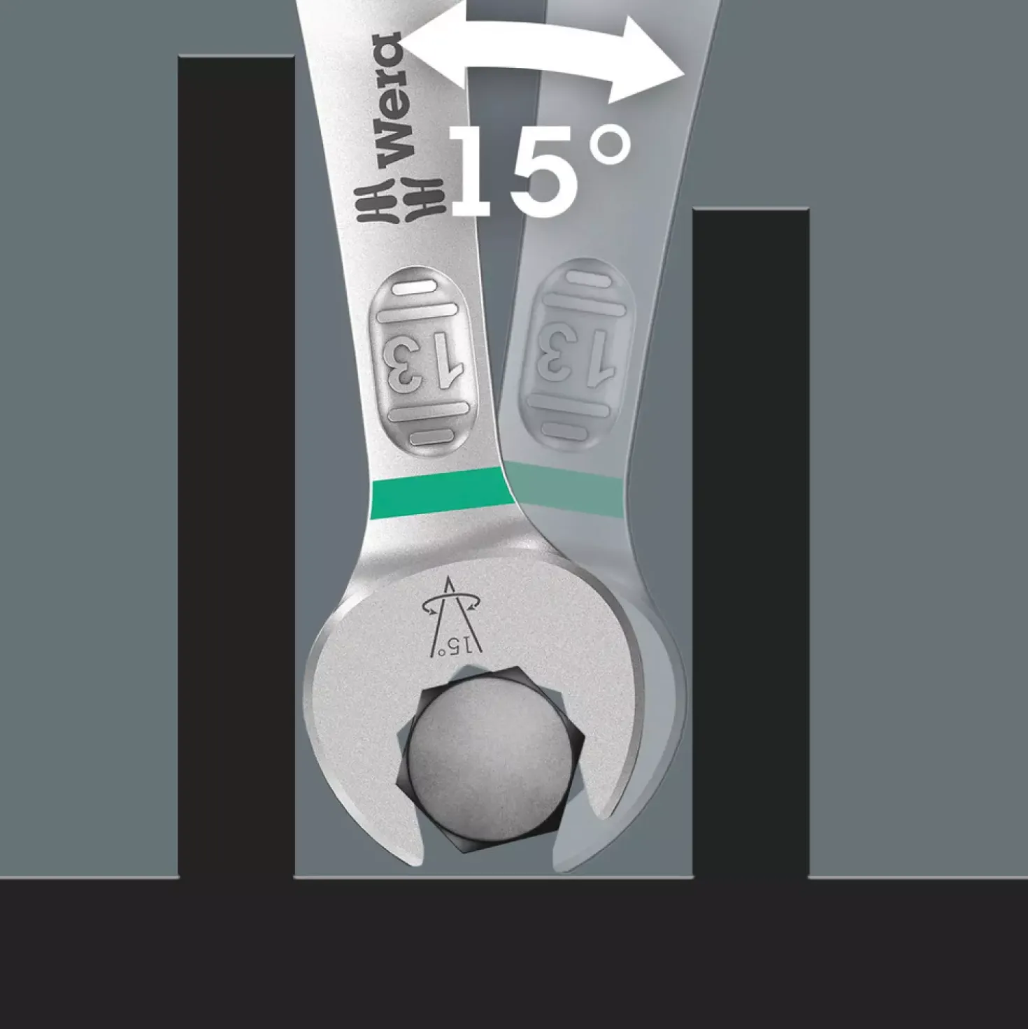 Wera 05020235001 9-delig 9642 Magneetstrip 6003 Joker Imperial 1 ringsteeksleutelset