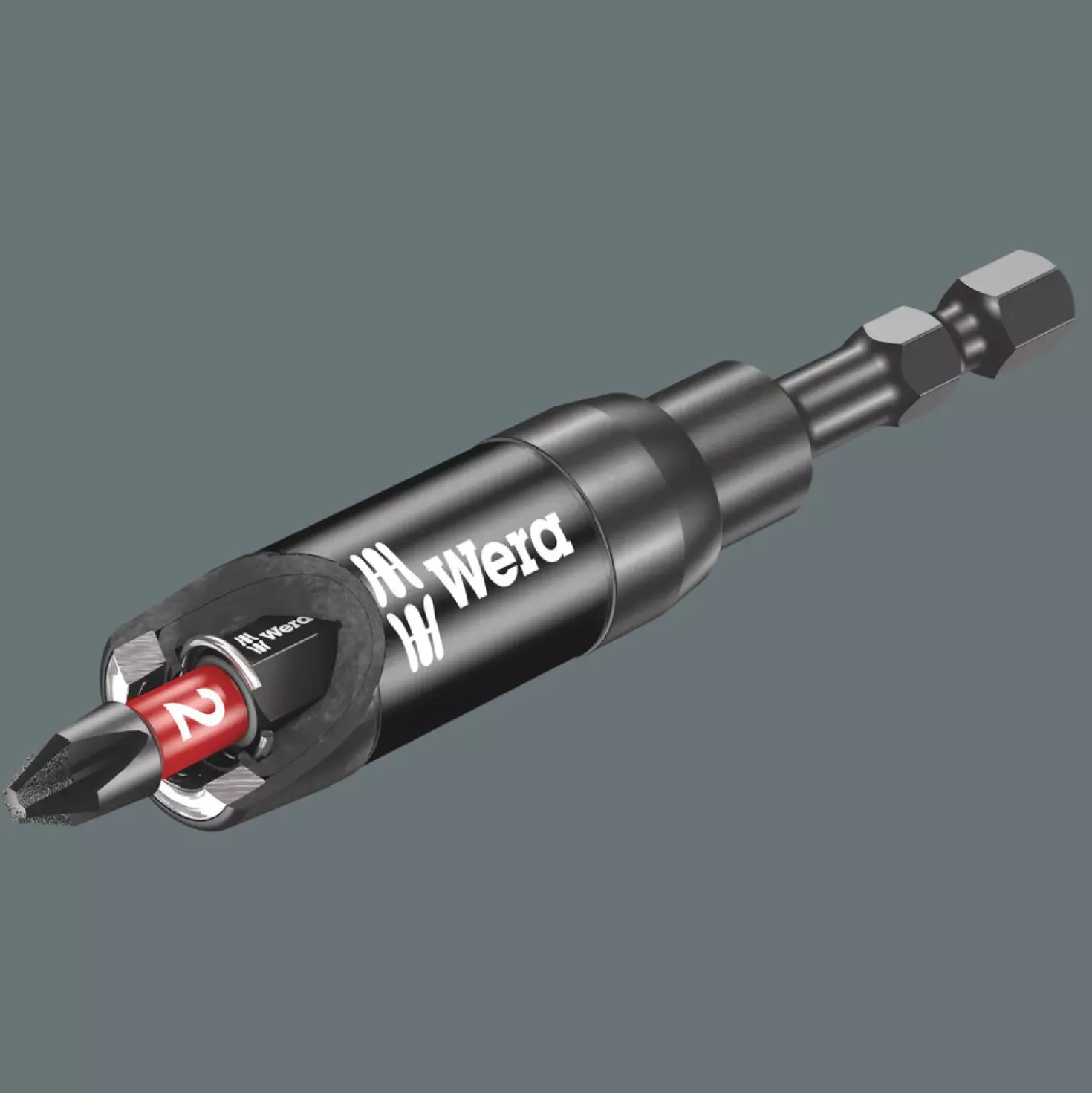 Wera 05057675001 Impaktor Bithouder met springveer en magneet - 1/4" x 75mm