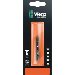 Wera 05073961001 1/4" Pozidrive Impaktor Bit - PZ2 x 50mm
