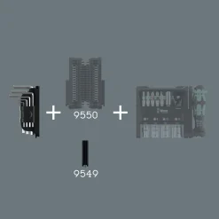 Wera 05049000001 Tool-Check Modular 1 Gereedschapset in Tool-Check - 21‑delig + 05049003001 7-delige Tool-Check Modular Hex-Plus 1 Inbussleutelset