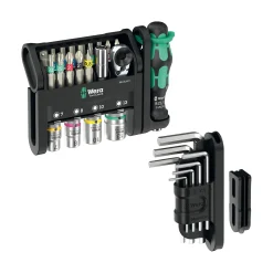 Wera 05049000001 Tool-Check Modular 1 Gereedschapset in Tool-Check - 21‑delig + 05049003001 7-delige Tool-Check Modular Hex-Plus 1 Inbussleutelset