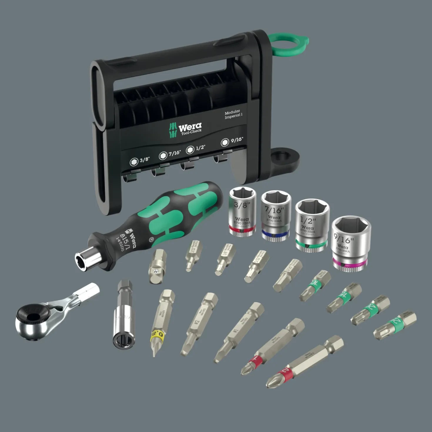 Wera 05049025001 Tool-Check Modular Set Imperial 1 Gereedschapset in Tool-Check - 50‑delig