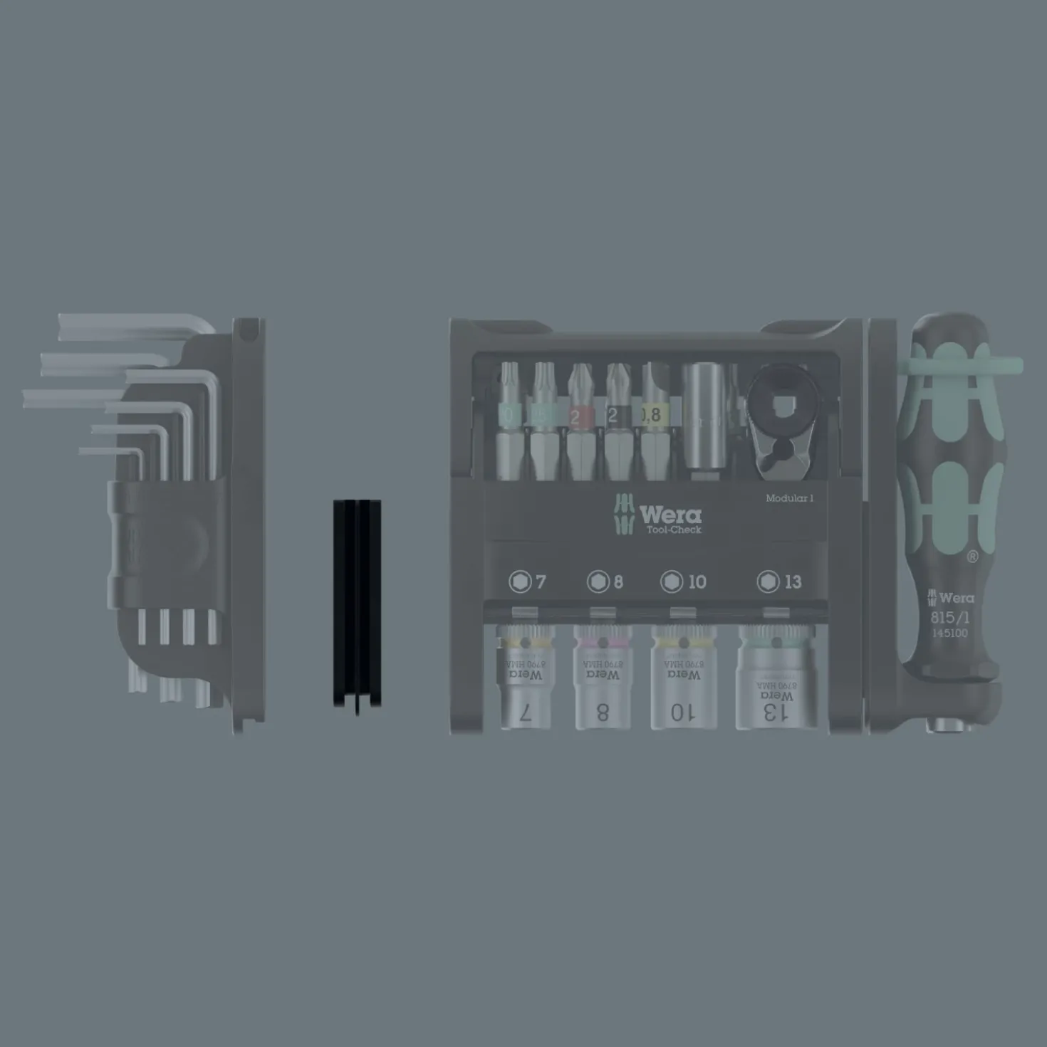 Wera 05049025001 Tool-Check Modular Set Imperial 1 Gereedschapset in Tool-Check - 50‑delig
