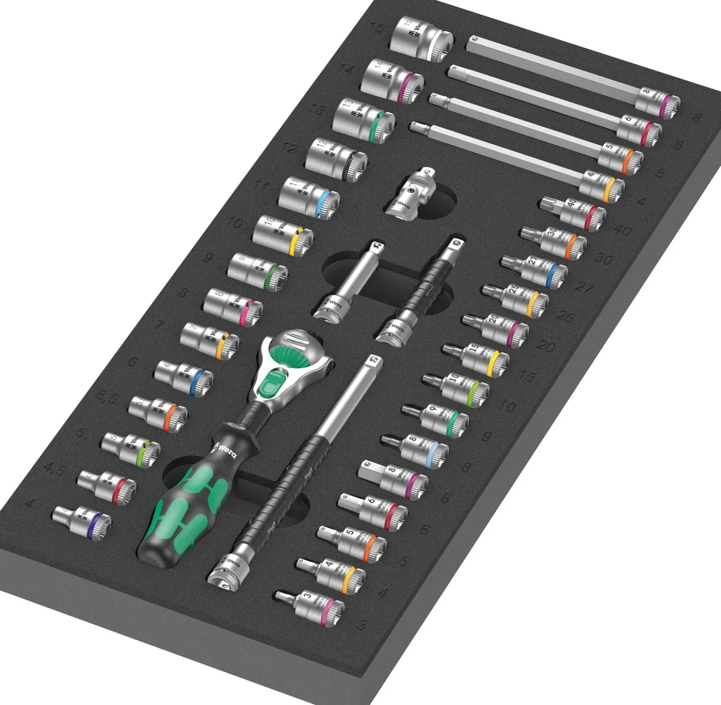 Wera 05150131001 9701 Tool Rebel Gereedschapswagen Stainless XXL 1 gevuld - 188-delig - 7 laden