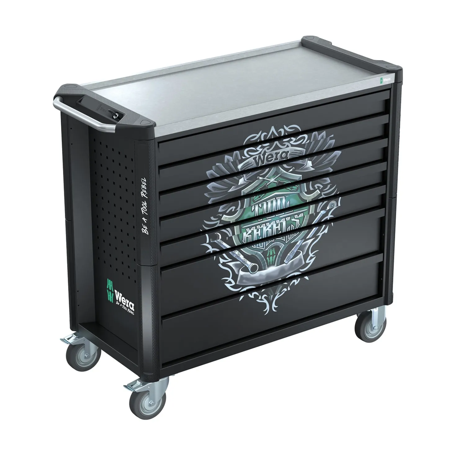Wera 05150131001 9701 Tool Rebel Gereedschapswagen Stainless XXL 1 gevuld - 188-delig - 7 laden