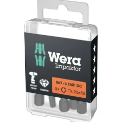 Wera 5057664001 1/4" Torx Impaktor Bit - T20 x 50mm (5st)