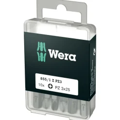 Wera 05072405001 855/1 Z 1/4" Pozidrive Bit - PZ3 x 25mm - 10st