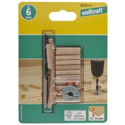 Wolfcraft 2916000 Deuvelset - 6mm - 31-delig